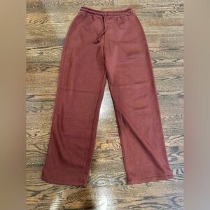 Zara Burgundy Sweatpants. Small